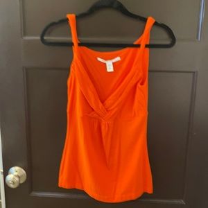 Orange sleeveless top